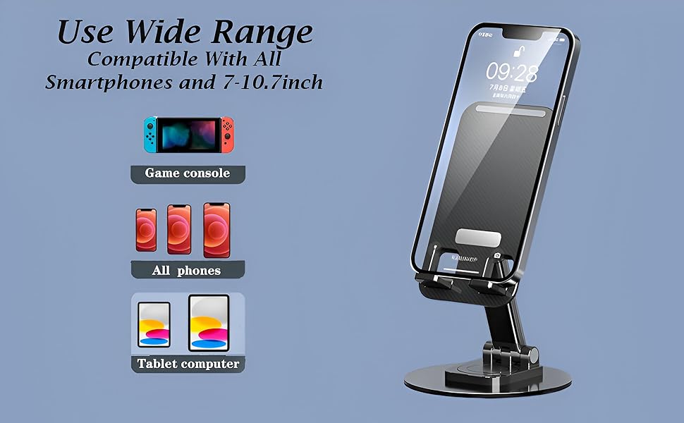 Mobile Phone Stand 360° Rotation Height and Angle